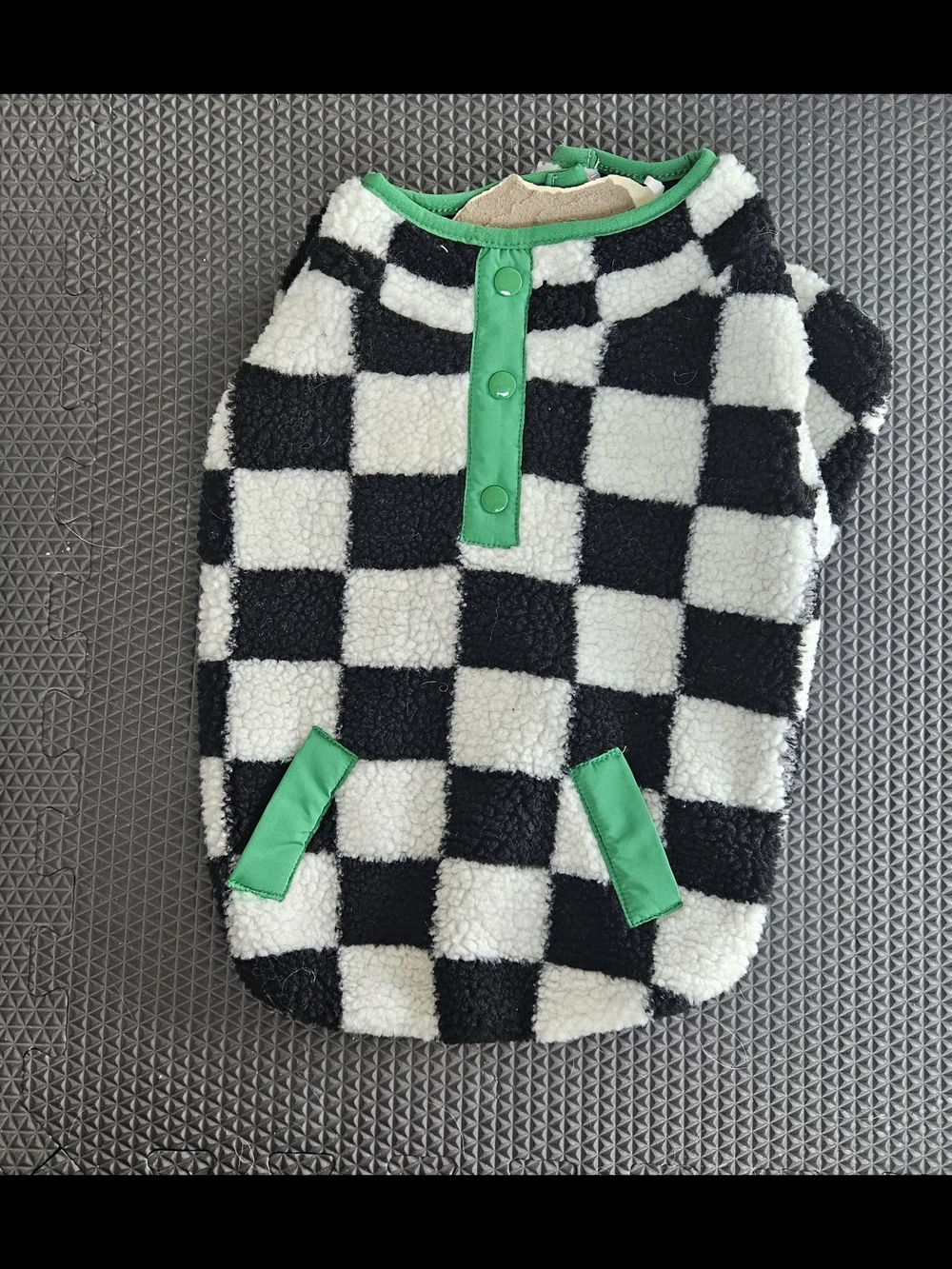 Oodles Lot of 2 Size M Fleece warm Dog Coats Check Design